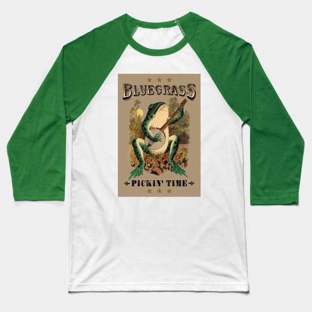 Bluegrass Pickin' Time Baseball T-Shirt by PLAYDIGITAL2020